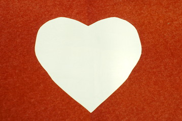Fototapeta premium white heart cut into paper