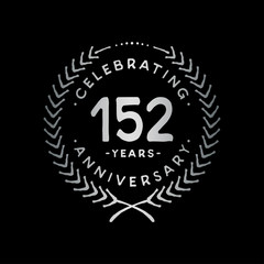 152 years design template. 152nd vector and illustration.