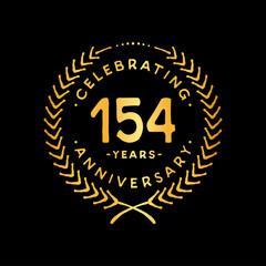 154 years design template. 154th vector and illustration.