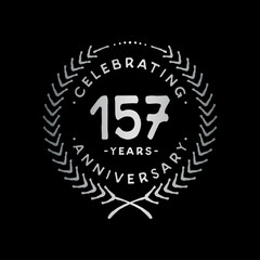 Fototapeta premium 157 years design template. 157th vector and illustration.