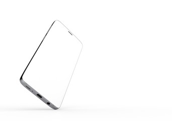  New realistic mobile phone smartphone mockup with blank screen.