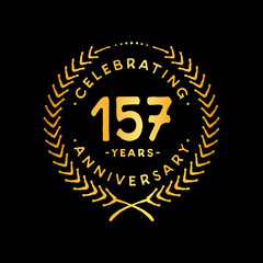 157 years design template. 157th vector and illustration.