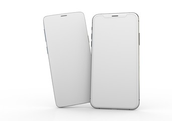  New realistic mobile phone smartphone mockup with blank screen.