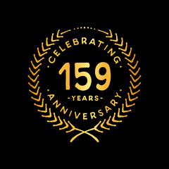 159 years design template. 159th vector and illustration.