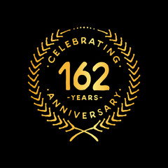 162 years design template. 162nd vector and illustration.