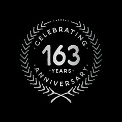 163 years design template. 163rd vector and illustration.