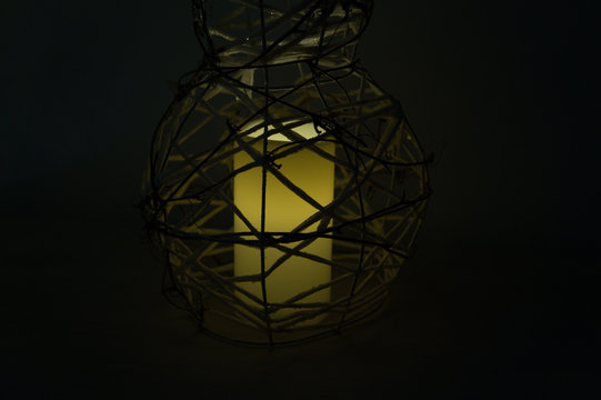 vandle lamp on black