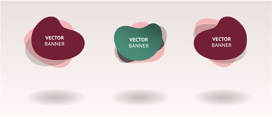 Vector set of abstract creative backgrounds in minimal trendy style. Simple, stylish and minimal designs for banners.