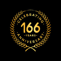 166 years design template. 166th vector and illustration.