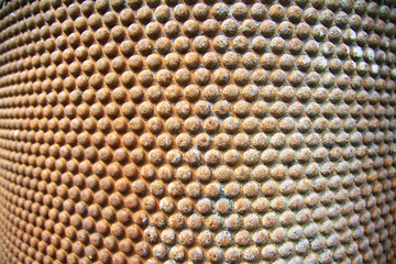 texture of metal, corrosion. rusty balls background