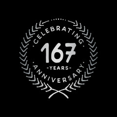 167 years design template. 167th vector and illustration.