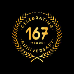 167 years design template. 167th vector and illustration.