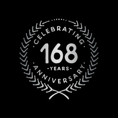 168 years design template. 168th vector and illustration.