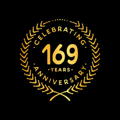 169 years design template. 169th vector and illustration.