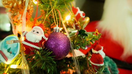 Christmas toy on the branches 