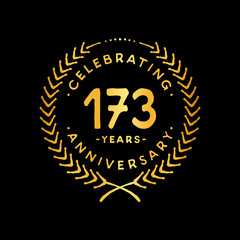 173 years design template. 173rd vector and illustration.