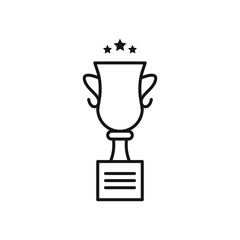 Cup trophy icon design isolated on white background. Vectorn illustration