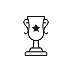 Cup trophy icon design isolated on white background. Vectorn illustration