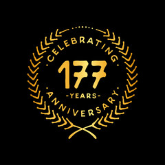 177 years design template. 177th vector and illustration.