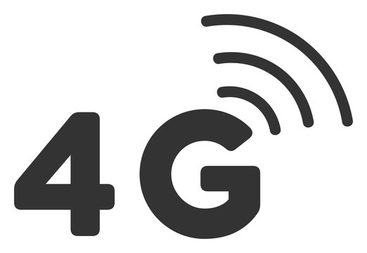 4G vector icon. Flat 4G pictogram is isolated on a white background.