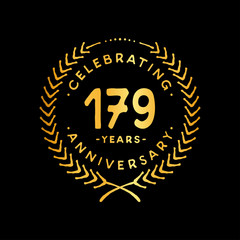 179 years design template. 179th vector and illustration.