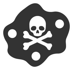 Botulinum toxin vector icon. Flat Botulinum toxin pictogram is isolated on a white background.