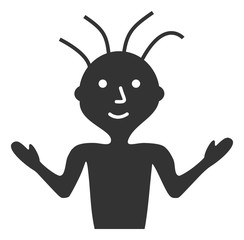 Boy vector icon. Flat Boy symbol is isolated on a white background.