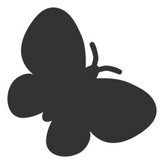 Butterfly vector icon. Flat Butterfly symbol is isolated on a white background.