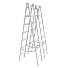 Step ladder. 3d render isolated on white