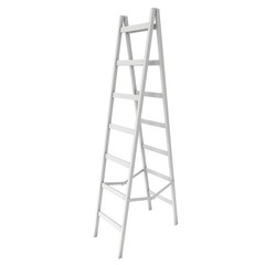 Step ladder. 3d render isolated on white