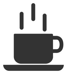 Coffee mug vector icon. Flat Coffee mug pictogram is isolated on a white background.