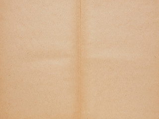 A spread of an old book with blank pages. The paper is rough with spots and inclusions, beige or light brown. The view from the top. Light background or Wallpaper. Reduced contrast. Macro