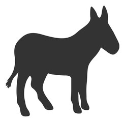 Donkey vector icon. Flat Donkey symbol is isolated on a white background.