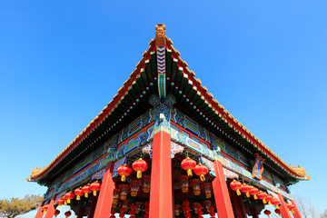 Fototapeta premium Eaves of ancient Chinese Architecture