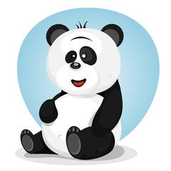 Cartoon Cute Panda Character/ Illustration of a friendly cartoon panda bear character