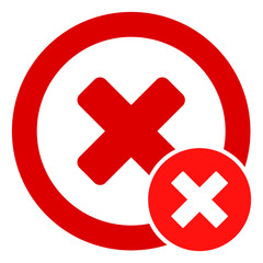 False negative vector icon. Flat False negative pictogram is isolated on a white background.