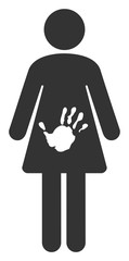 Female harassment vector icon. Flat Female harassment symbol is isolated on a white background.