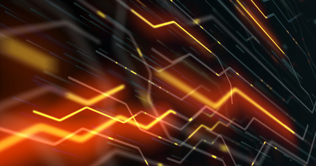 Abstract Motherboard Circuit Background. Virus detected over circuit board. Worm, cyber attack, antivirus, firewall alert and danger warning concept. Futuristic PCB. 3D render