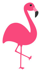 Flamingo vector icon. Flat Flamingo pictogram is isolated on a white background.