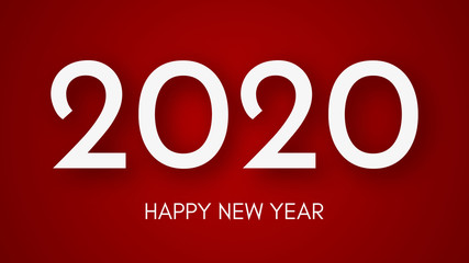 2020 Happy New Year logo text design
