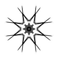 New ink Abstract circle pattern mandala flower floral petal stack. zentangl spirograph modern circular pattern geometric tribal lace motif black white. single art mehendi. Digital textile frame stamp