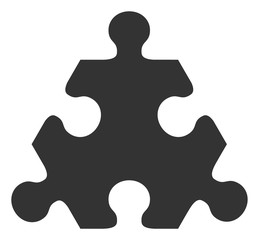 Hex puzzle item vector icon. Flat Hex puzzle item pictogram is isolated on a white background.