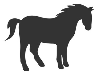 Horse vector icon. Flat Horse pictogram is isolated on a white background.