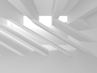 Futuristic White Architecture Design Background