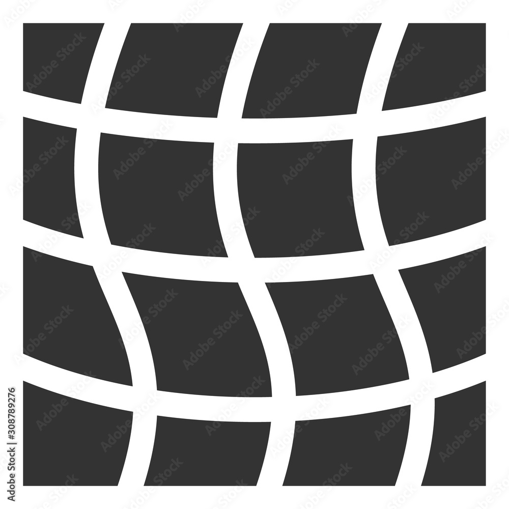 Aufkleber mesh square vector icon. flat mesh square pictogram is isolated on a white background.