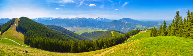 Beautiful mountain panorama from the Allgäu Alps, on the 