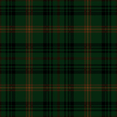 Green, brown and black tartan plaid. Stylish textile pattern.