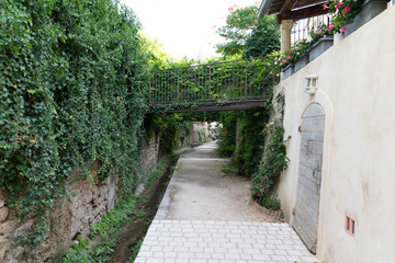 Lourmarin in Vaucluse Provence small ancient alley in the old town