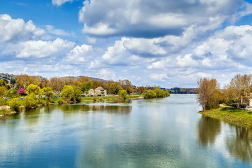 Saone river, France