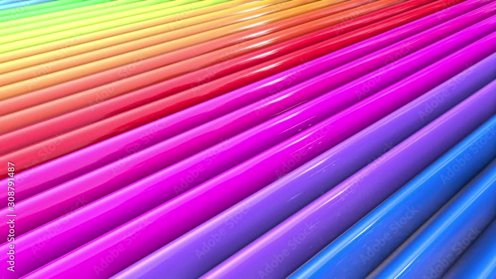 Poster abstract 3d seamless bright background with gradient colores in 4k. rainbow multicolored stripes mov